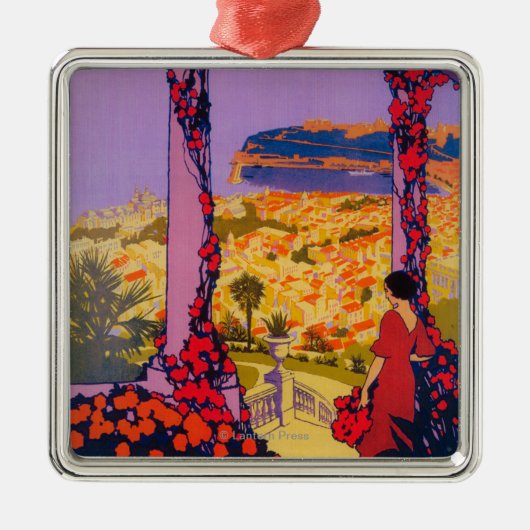 Poster voor reispromotie metalen ornament (Voorkant)