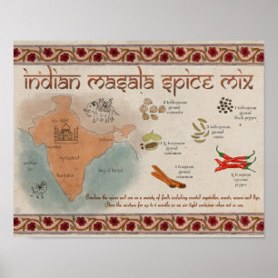 Poster voor reisrecept: Indische Masala Spice Mix