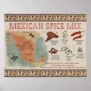 Poster voor reisrecept: Mexicaanse specerijmix
