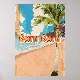 Poster voor reizen Bora Bora Vintage