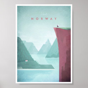Poster voor reizen door Noorwegen