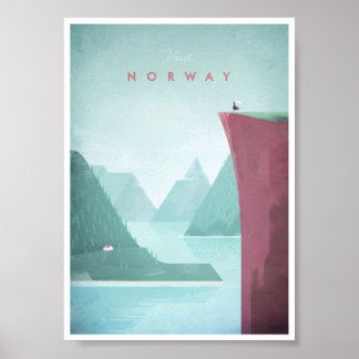 Poster voor reizen door Noorwegen