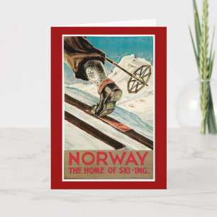 Poster voor reizen door Noorwegen Kaart