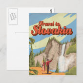 Poster voor reizen door Slowakije Briefkaart (Voorkant / Achterkant)