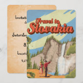 Poster voor reizen door Slowakije Kaart (Voorkant / Achterkant)