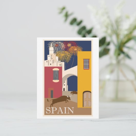 Poster voor reizen door Spanje Briefkaart (Staand voorkant)
