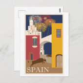 Poster voor reizen door Spanje Briefkaart (Voorkant / Achterkant)