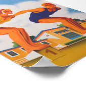 Poster voor reizen door zwemmers (Hoek)