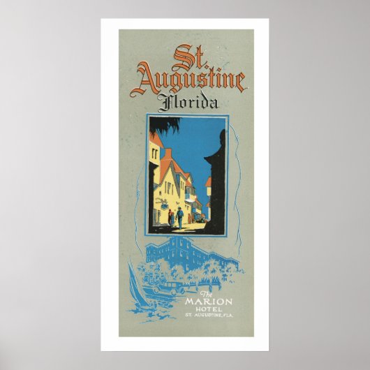  Poster voor reizen en kunst in Sint-Augustinus Fl (Voorkant)