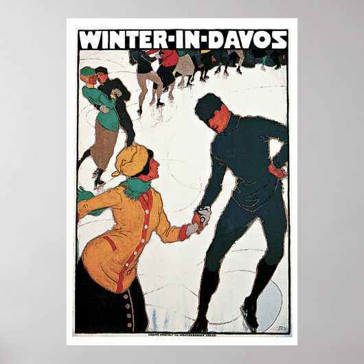 Poster voor reizen in Davos (Voorkant)