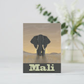 Poster voor reizen in het Malinese landschap Vinta Briefkaart (Staand voorkant)