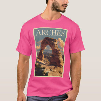 Poster voor reizen in het nationaal park Vintage T-shirt