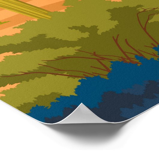 Poster voor reizen in het nationale park Saguaro (Hoek)