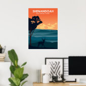 Poster voor reizen in het nationale park Shenandoa (Thuiskantoor)