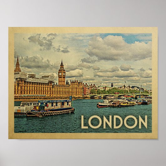 Poster voor reizen in Londen (Voorkant)