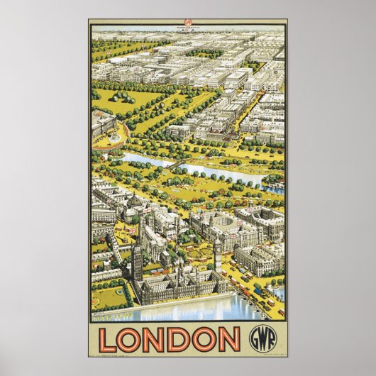 Poster voor reizen in Londen (Voorkant)