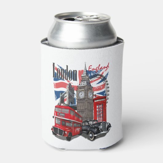 Poster voor reizen in Londen Blikjeskoeler (Blikje Voorkant)