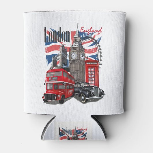 Poster voor reizen in Londen Blikjeskoeler (Voorkant)