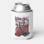 Poster voor reizen in Londen Blikjeskoeler (Blikje Achterkant)