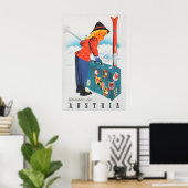 Poster voor reizen in Oostenrijk (Thuiskantoor)