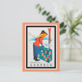 Poster voor reizen in Oostenrijk Briefkaart (Staand voorkant)