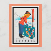 Poster voor reizen in Oostenrijk Briefkaart (Voorkant)