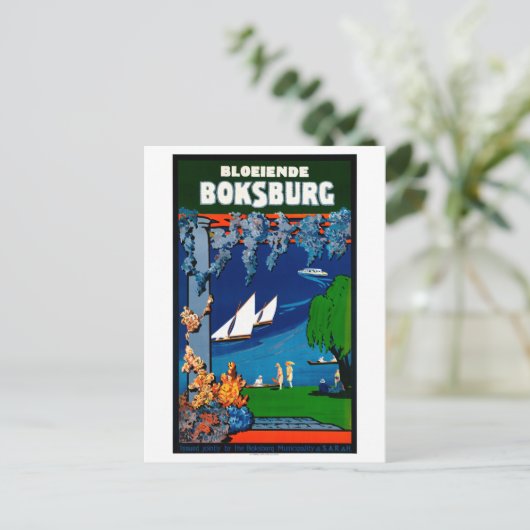 Poster voor reizen in Zuid-Afrika Boksburg Briefkaart (Staand voorkant)