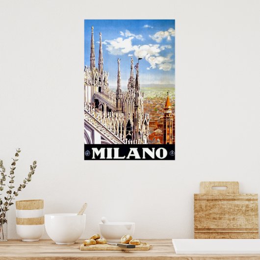  Poster voor reizen met Milano (Keuken)