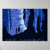 Poster voor reizen met reisafdruk (Voorkant)