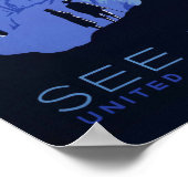 Poster voor reizen met reisafdruk (Hoek)