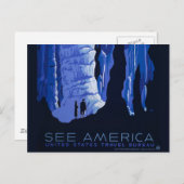 Poster voor reizen met reisafdruk briefkaart (Voorkant / Achterkant)