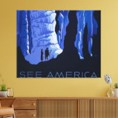 Poster voor reizen met reisafdruk canvas afdruk (Insitu (Woonkamer))