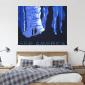 Poster voor reizen met reisafdruk canvas afdruk (Insitu (Slaapkamer))