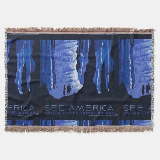 Poster voor reizen met reisafdruk deken (Voorkant)