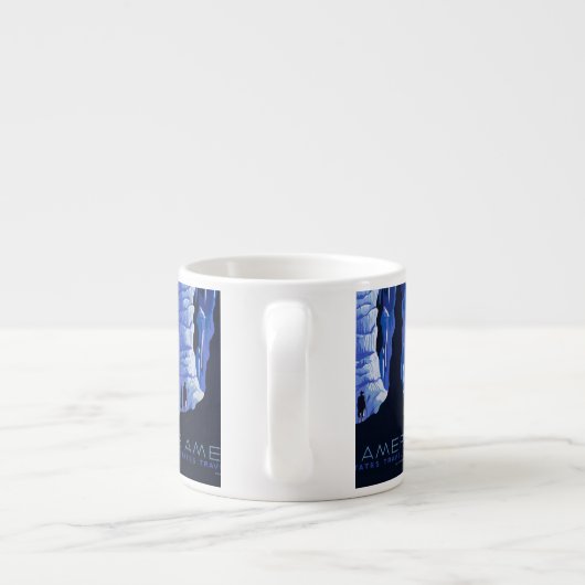 Poster voor reizen met reisafdruk espresso kop (Achterkant)