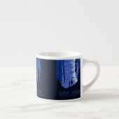 Poster voor reizen met reisafdruk espresso kop (Rechts)