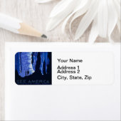 Poster voor reizen met reisafdruk etiket (Insitu)