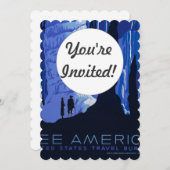 Poster voor reizen met reisafdruk kaart (Voorkant / Achterkant)