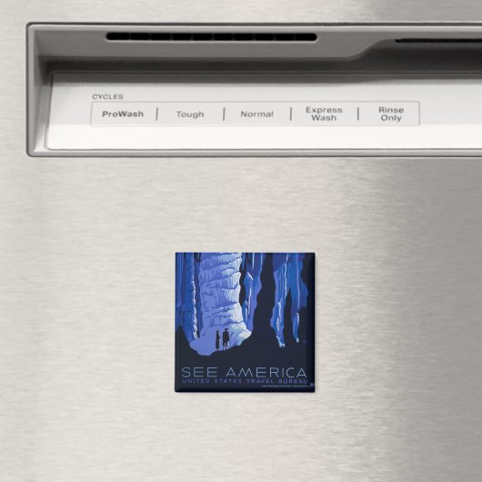 Poster voor reizen met reisafdruk magneet (Insitu (Vaatwasser))