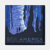 Poster voor reizen met reisafdruk magneet (Voorkant)