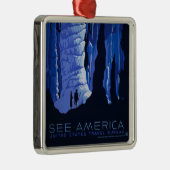 Poster voor reizen met reisafdruk metalen ornament (Rechts)