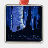 Poster voor reizen met reisafdruk metalen ornament (Voorkant)