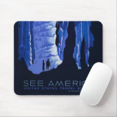 Poster voor reizen met reisafdruk muismat (Met muis)