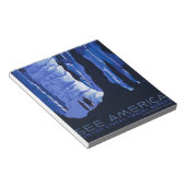 Poster voor reizen met reisafdruk notitieblok (Schuin)