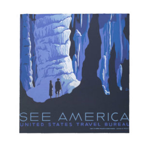 Poster voor reizen met reisafdruk notitieblok