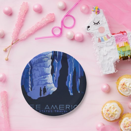 Poster voor reizen met reisafdruk papieren bordje (Feest)