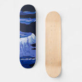 Poster voor reizen met reisafdruk skateboard (Voorkant)