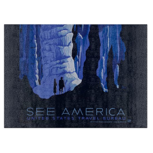 Poster voor reizen met reisafdruk snijplank (Voorkant)