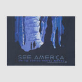 Poster voor reizen met reisafdruk tissuepapier (Voorkant)