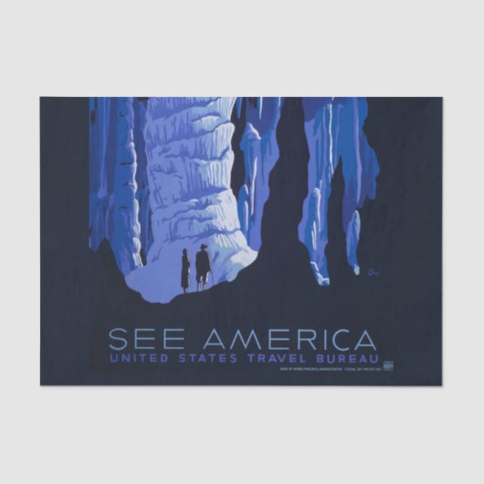 Poster voor reizen met reisafdruk tissuepapier (Voorkant)